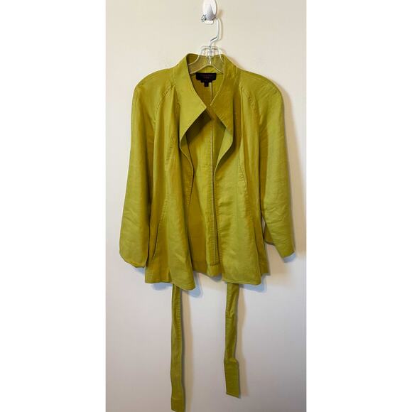 Talbots Collection Linen Wrap Jacket Green Size 6 - Picture 3 of 7